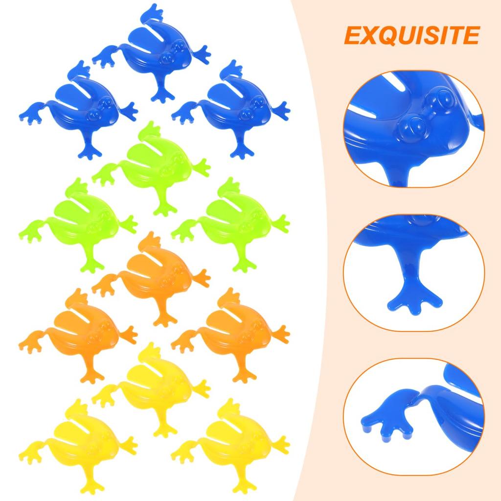 EXCEART Frog Jumping Jumping Frog Toy When Pressed with Your Set of ABS For Birthday New Nursery School Figurine, Frog, Finger, 12, Parent-Child Game,