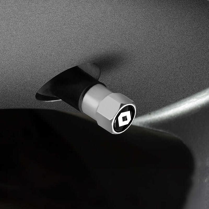 4Pcs Car Wheel Tires Bolt-in Valve Caps Badge Car Accessories For Renault Dacia Clio Laguna 2 Megane 2 3 Duster Logan Captur
