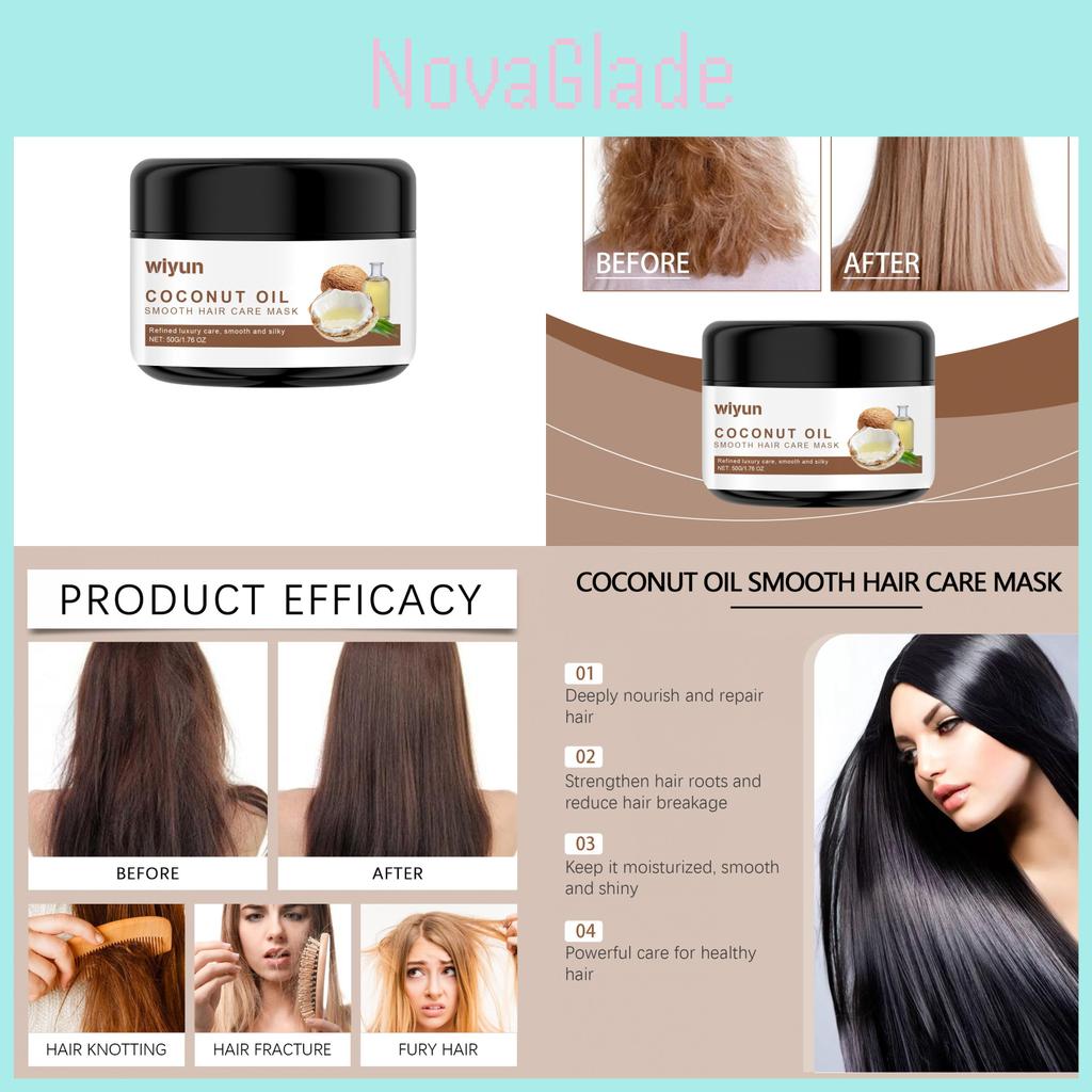 Wiyun Coconut Oil Hair Mask For Deep Hydration And Smoothness With Nourishing Ingredients