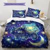 Bulbasaur Pattern Bedding Quilt Set Quilt Cover Pillowcase Home Decoration Birthday Gift (1 * duvet cover + 2 * pillowcase, without core)