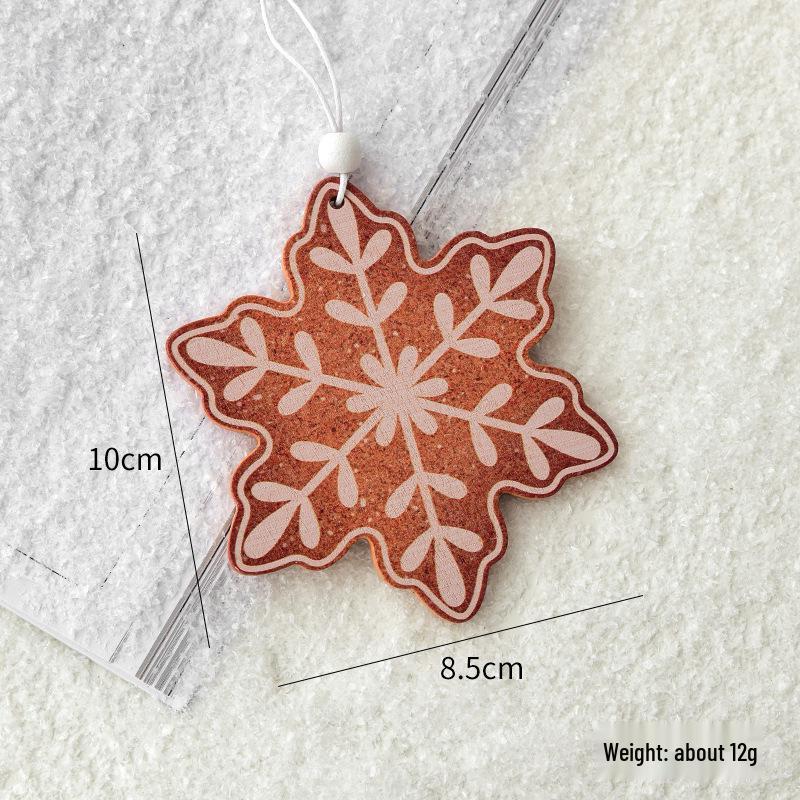 NUCHI Luminous Wooden Christmas Tree Ornaments - Small House Pendant Decorations