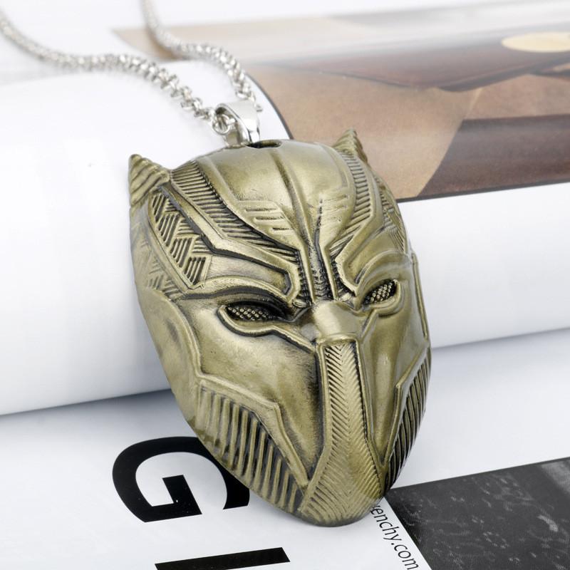 Pendant Black Panther Necklace And Keychain With Alloy For Gift Movie