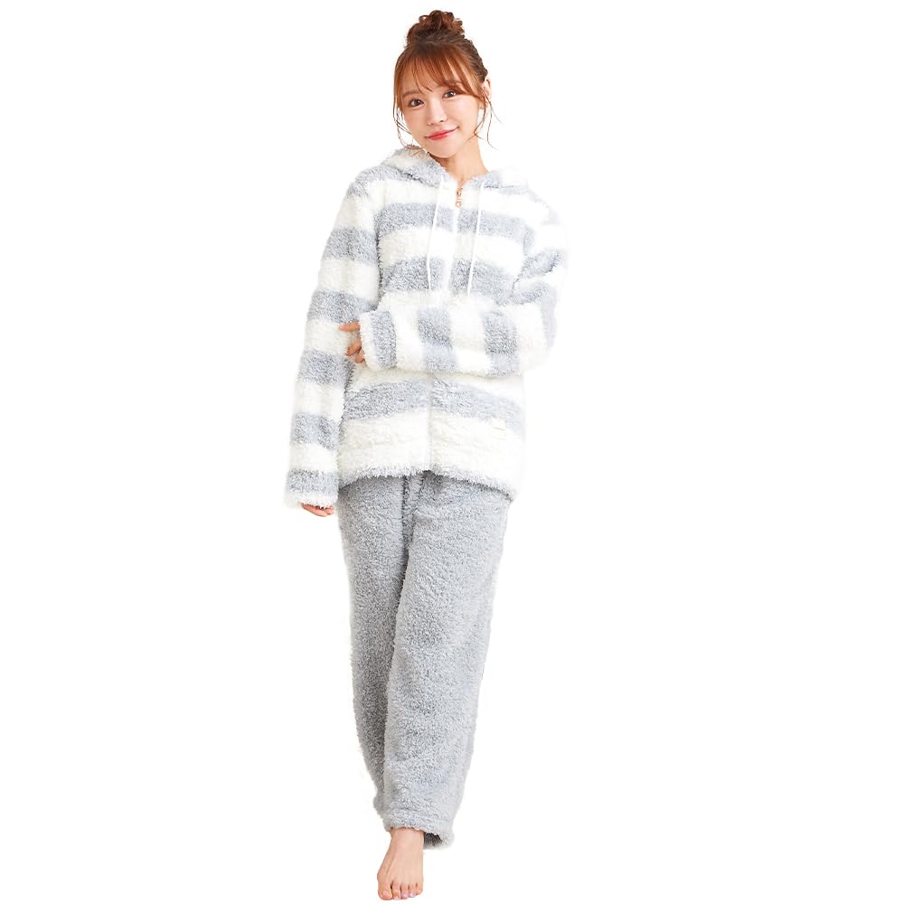 

Луанна Джена Пушистая Пижама Длинная Идеально для или в качестве Подарка Синий Женский Легкий, Комплект, Рукава, Домашняя одежда, Дни рождения, (QWHI08) (Л, Серый)