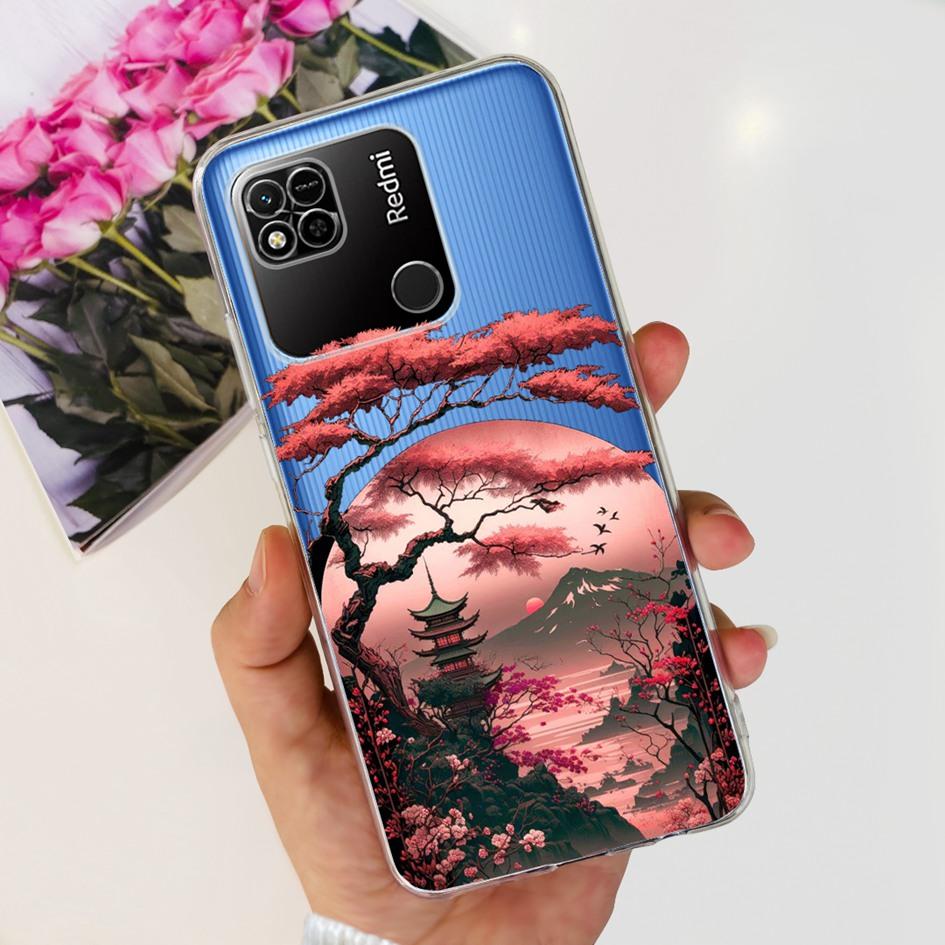 For Xiaomi Redmi 10A Case New Fashion Flower Butterfly Transparent Silicone Cover For Xiomi Redmi 10A Funda Redmi10a 10 A Bumper