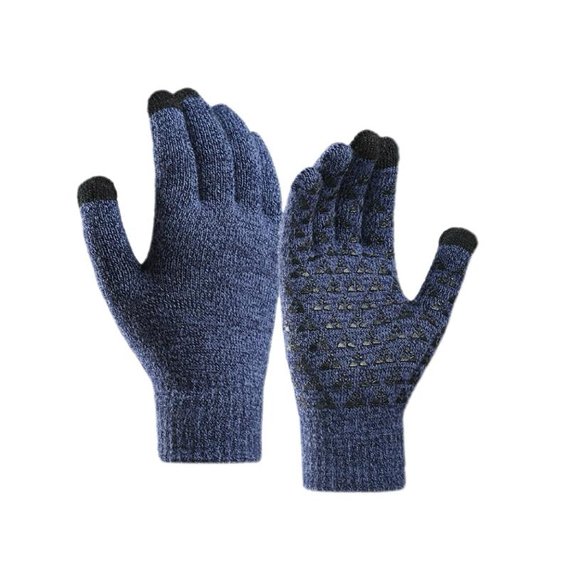 

1 Pair Full Fingers Gloves Waterproof Cycling Outdoor Sports Running Motorcycle Ski Touch Screen Fleece For Men Women as the picture