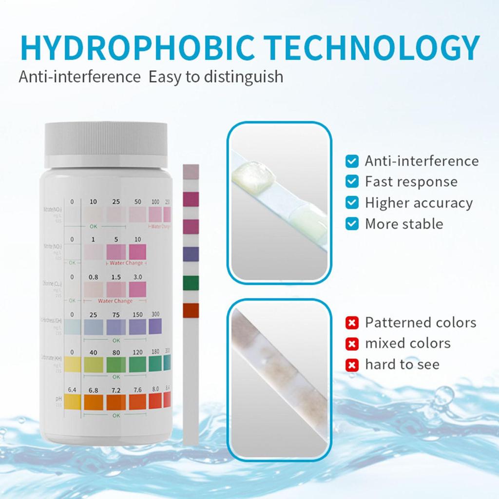 Aquarium Test Kit Safe Quick Freshwater Master Testing Fish Tank Test Strips For Beginners Ponds Pool Hot Tub Saltwater Home