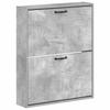 Wall Mounted Shoe Cabinet HAARLEM 71 X 17 X 86 Cm Concrete Grey