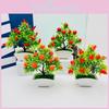 Fruit Oranges Faux Tree Potted Plant For Office Desk And Photography Background