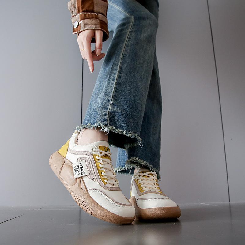 Frühling neue koreanische Version von kleinen weißen Schuhen Damen ins Streetstyle Board Schuhe Plateau Freizeit Muffin Schuhe ZY86