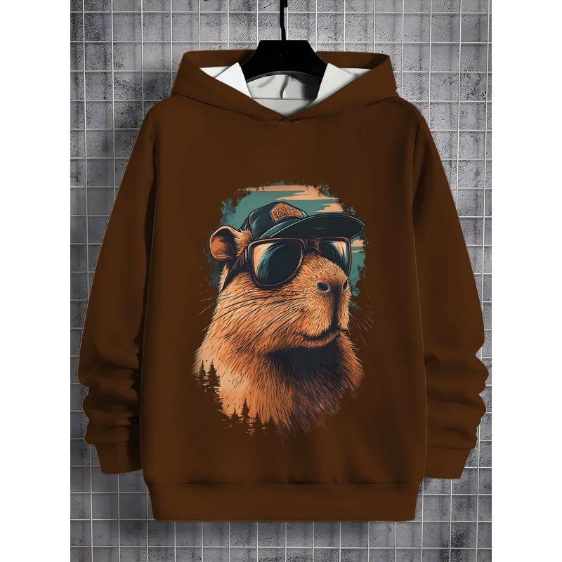 Cute Capybara 3D Print All Seasons Men Hoodies Women Casual Sweatshirt Cool Pullover Tops Unisex Cartoon Clothes Unisex Hoodies