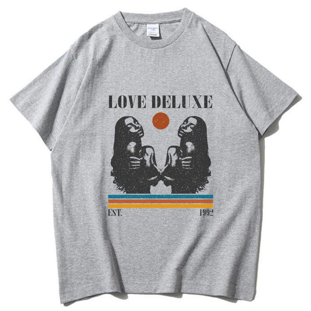 Sade Love Deluxe tričko Dámské Kulatý výstřih Ležérní Potisk Letní Hudební Fanoušci Dárek Tričko Oversized tričko Pánské Běžné