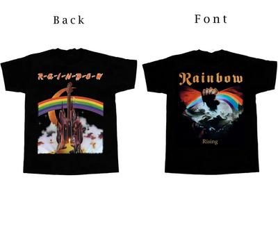 2 Sides Rainbow Band Black Cotton T Shirt Full Size S-5XL HRB894 Unisex T-Shirt