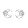 Women’s Star & Moon Rhinestone Copper Earrings – Small, Elegant, In-Stock