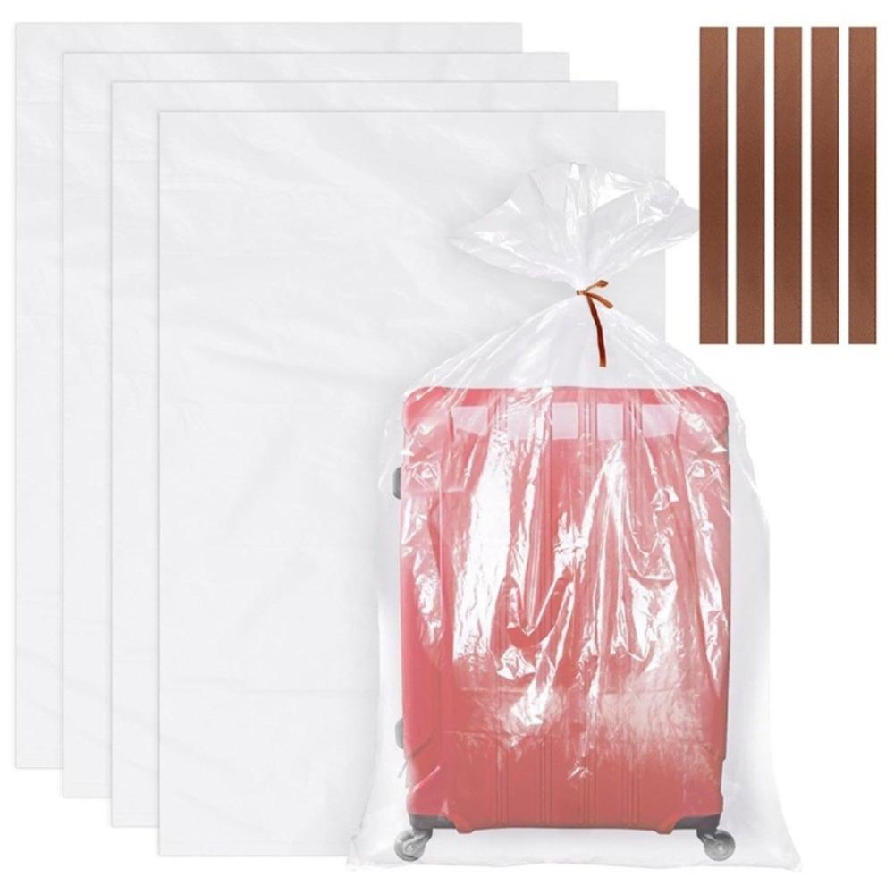 5Pcs Plastic Clothing Storage Bag Transparent Moving Packing Bag Luggage Packing 60x90cm-5Pcs