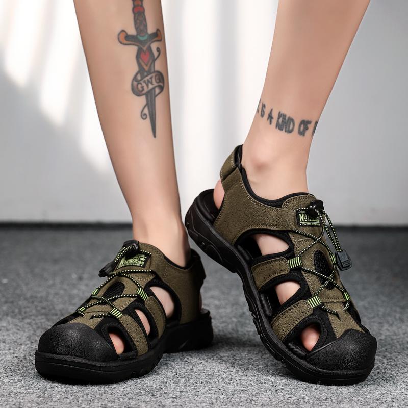 Mode Herren Sandalen Strandschuhe Dicke Sohle Schuhe für Herren Weiche und Bequeme Herren Freizeit Sneaker Abriebfest Indoor und Outdoor