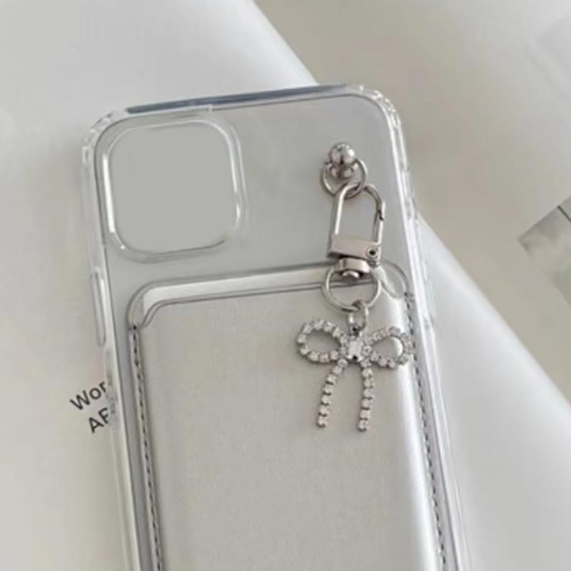 

Y2K Shinny Bowknot Keychain Silver Color Bow Keyring Car Key Holder Bag Pendant Backpack Decoration