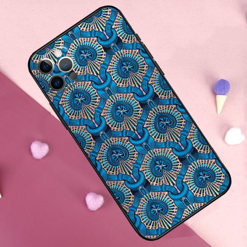 African Fabric Print Phone Case For iPhone 17 Pro Max 17 Air 11 14 15 16 Pro Max Plus 12 13 Mini 16e Back Cover