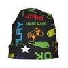 Seamless Abstract In Pixel Game Style Classic Knit Hat for Adults Available In Versatile Tones Ideal for Subtle Styling During Cool Days or Relaxed Se