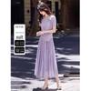 Elegant Asymmetric Pleated Two-Piece Set