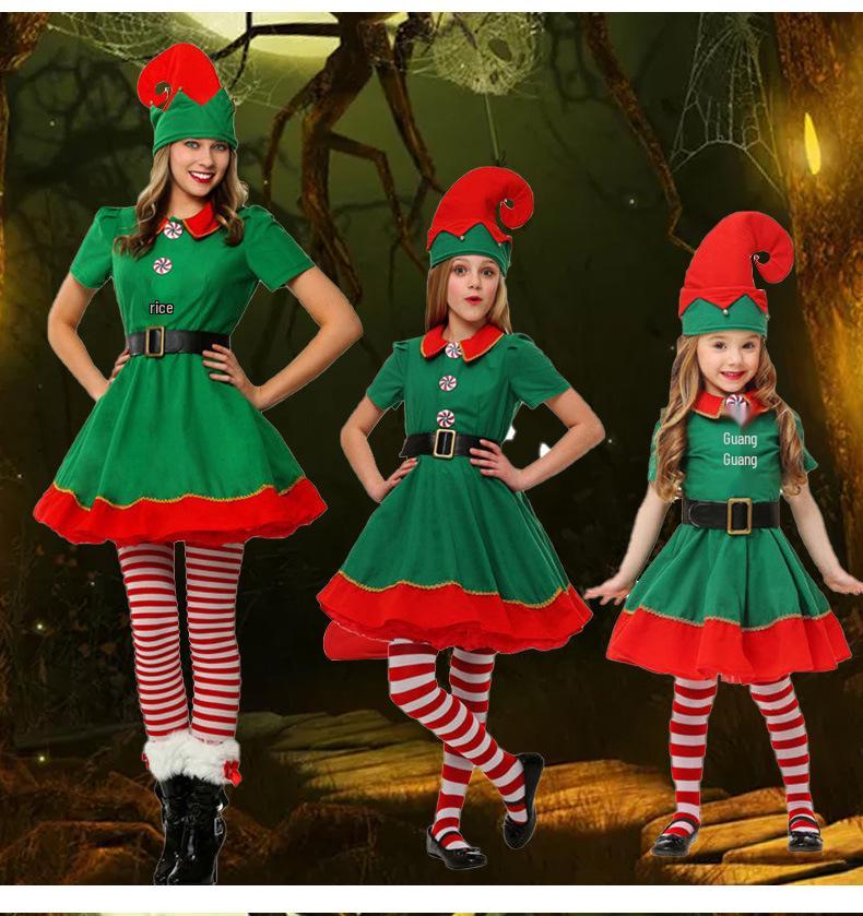 Children s Halloween & Christmas Elf Costumes - Adult Men & Women Cosplay Attire for Performances 130 cm