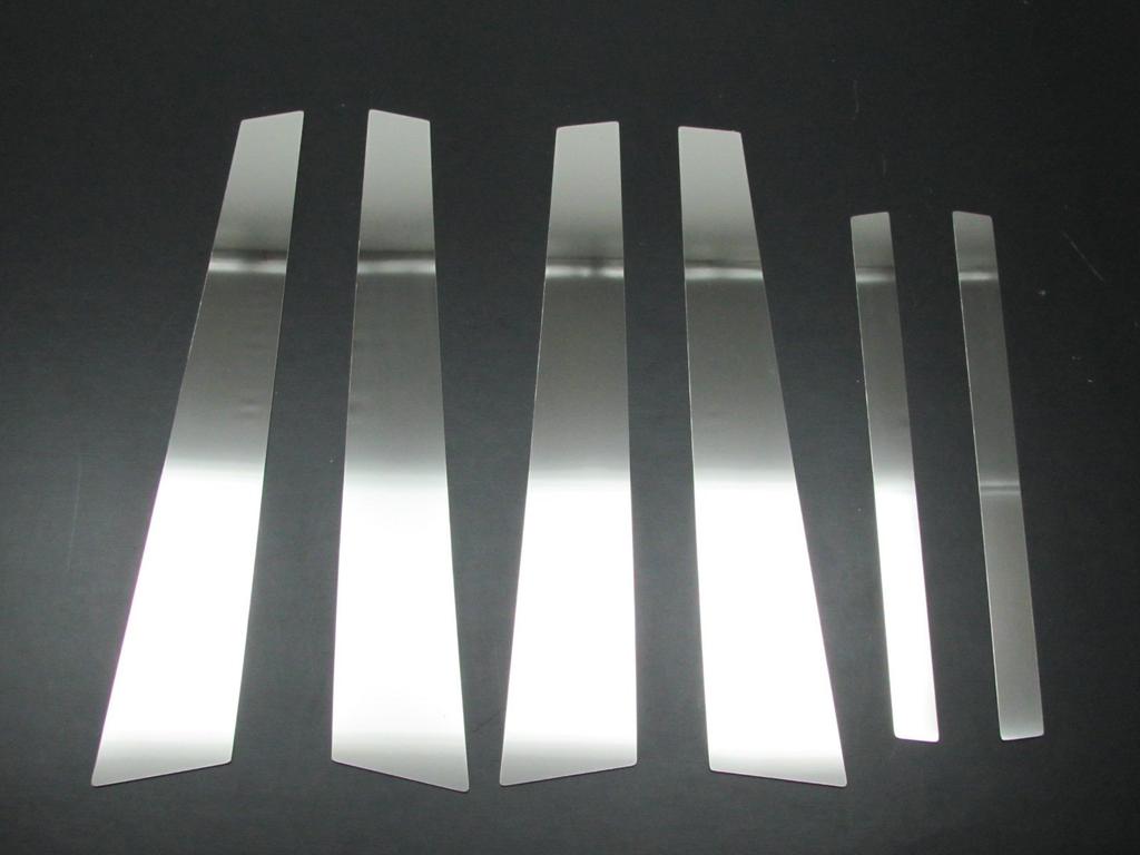 BRIGHTZ 5 Series E60 Finish Stainless Steel Pillar Panels Visor Set Compatible with and Sedan Ultra-Mirror (No Needed) 6-Piece [PIL-SIL-009] 525i,