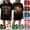 Damen Casual Unabhängigkeitstag 250. Jubiläum Bedrucktes T-Shirt Rundhals Pullover Kurzarm Oberteil