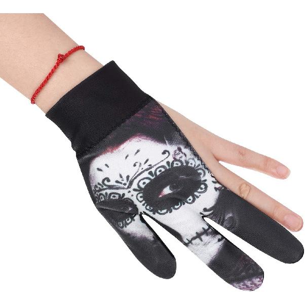 ITODA 3 Finger Billiards Gloves Pool Cue Gloves Elastic Show Shooters Carom Pool Snooker Playerss Gloves Durable Breathable Anti-Skid Game Gloves