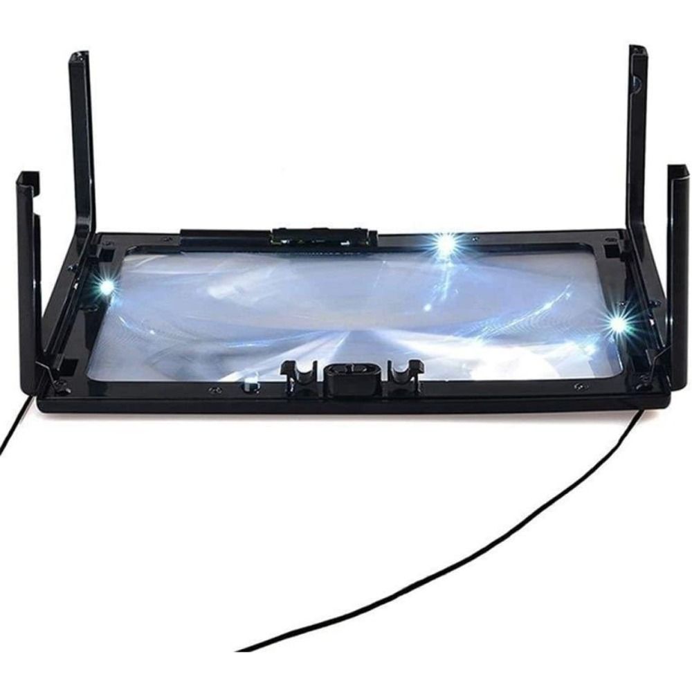 Lupa LED A4 de Página Inteira para Leitura Durável 3x Lupa Presentes para Idosos