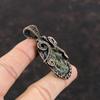 Copper Seraphinite Pendant Copper Wire Wrapped Jewelry Wonderful Gemstone Pendant Handmade Jewelry Copper Wire Wrapped Pendant Gift For Mom