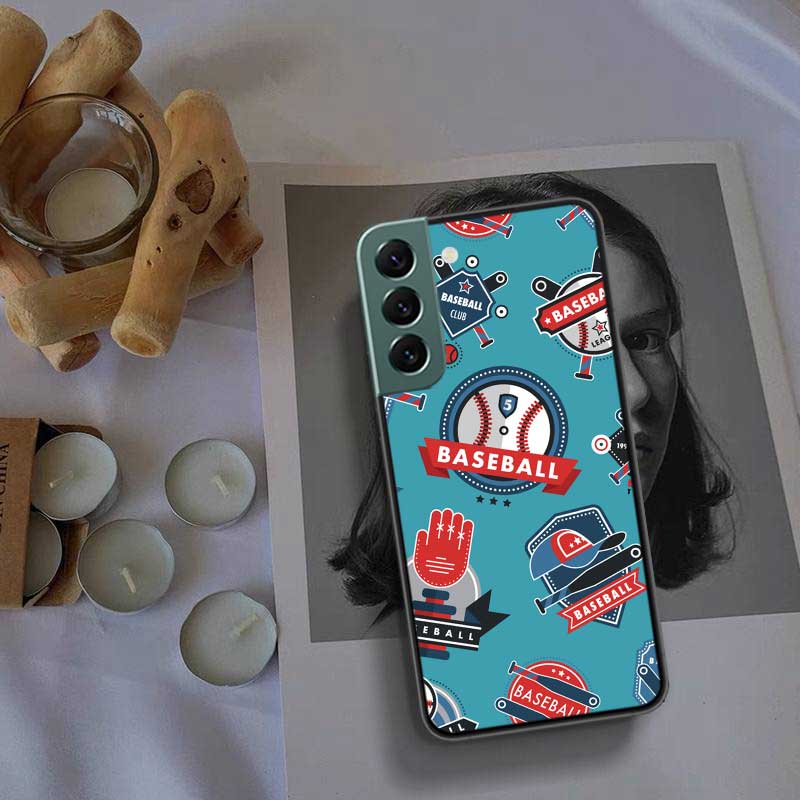 Baseball Phone Case For Galaxy A55 A35 A25 A15 A03S A04S A05S Samsung A20E A30 A40 A50 A70 A71 A51 A41 A31 A10S A21S Cover Capa