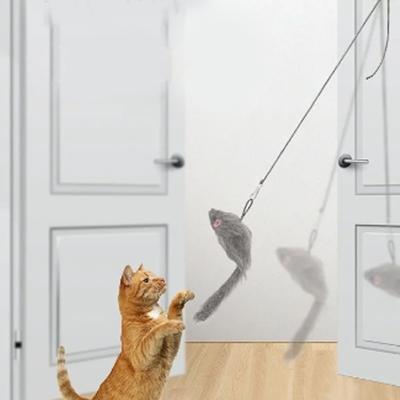 Booteely Türhänger Katzenspielzeug Stressabbau Wohnen OmTürhänger Spielzeug für Wohnzimmer Hängendes Kätzchen