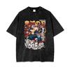 T-shirt Lavage à l'Eau Minérale Lame de Chasseur de Fantômes Tianyuan Yushi T-shirt Anime Rétro avec Lame de Chasseur de Fantômes Motif Rétro
