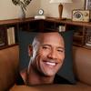 Actor Dwayne Johnson Pillow Case Fashion Square Pillowcase Bedroom Sofa Room Ins Decoration Leisure