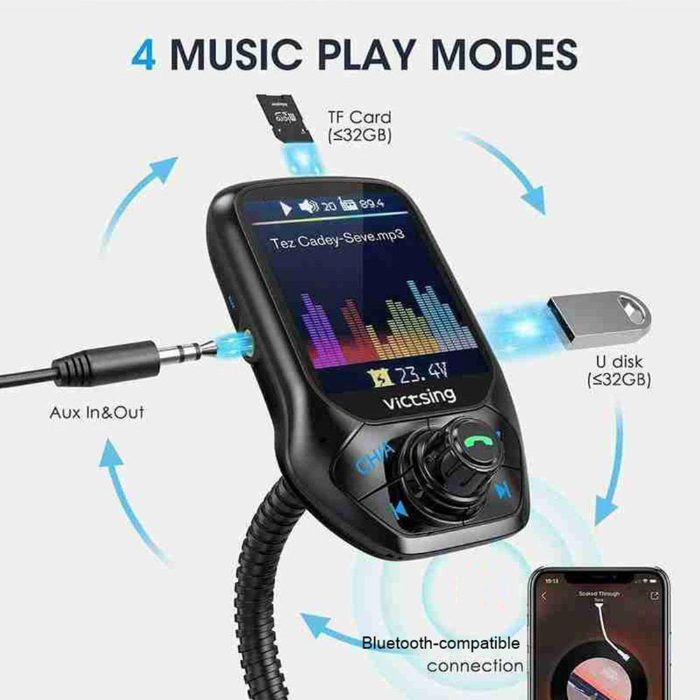 Bluetooth Car FM Transmitter MP3 Player Hands Free Radio USB Charger Adapter Kit Z1U4