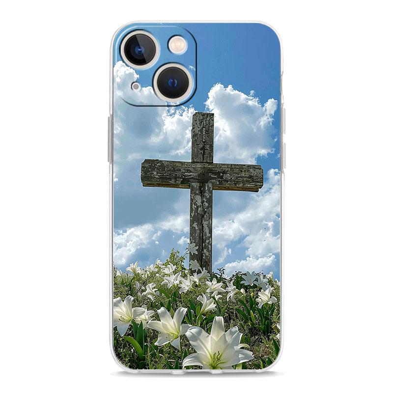 Phone Case For iPhone 17 Air Cases iPhone 16 15 12 13 14 Pro Max SE 7 8 Plus iPhone11 Clear Soft Cover Christian Bible Jesus