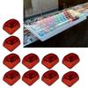 10Pcs Transparents Blank Keycap Set 1.25U MOA Profile Crystal Translucents Keycaps for Mechanical Keyboards