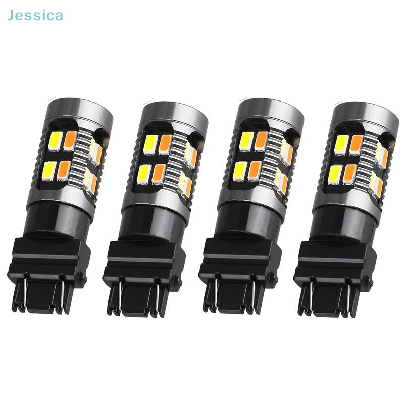 Led Light Dual Color Bulb T25 3157 P27-7W 5630 20Smd Canbus Car Brake Reverse Lamp Turn Signal White Amber