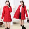Cotton Clothes Women's Down Cotton Clothes Medium and Long New Fashion Slim Hooded Cotton Clothes Versatile Warm Women's Clothing