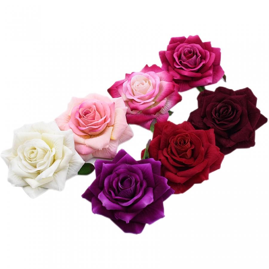 10 Stück Hochwertige Künstliche Blumen Scrapbooking Seidenrosen Köpfe DIY Blumen Kränze für Heimdekoration Zubehör Hochzeit