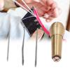 Hand Stitch Awl Leather Sewing Awl Hand Stitch Needle Tool Kit Set with Brass Handle for Handmade Shoe Repair Leather Sewing Awl