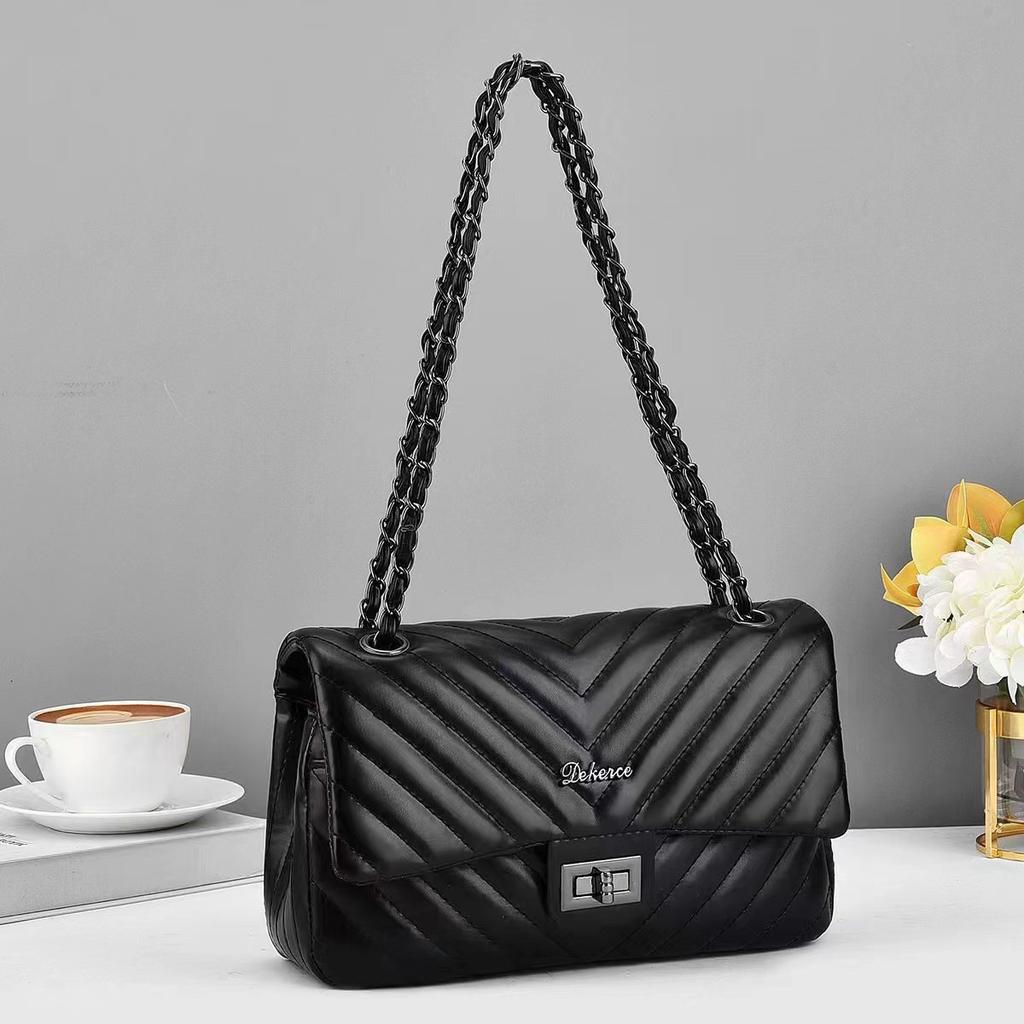 2025 texture fashion trend diamond square bag women's portable shoulder messenger bag bag