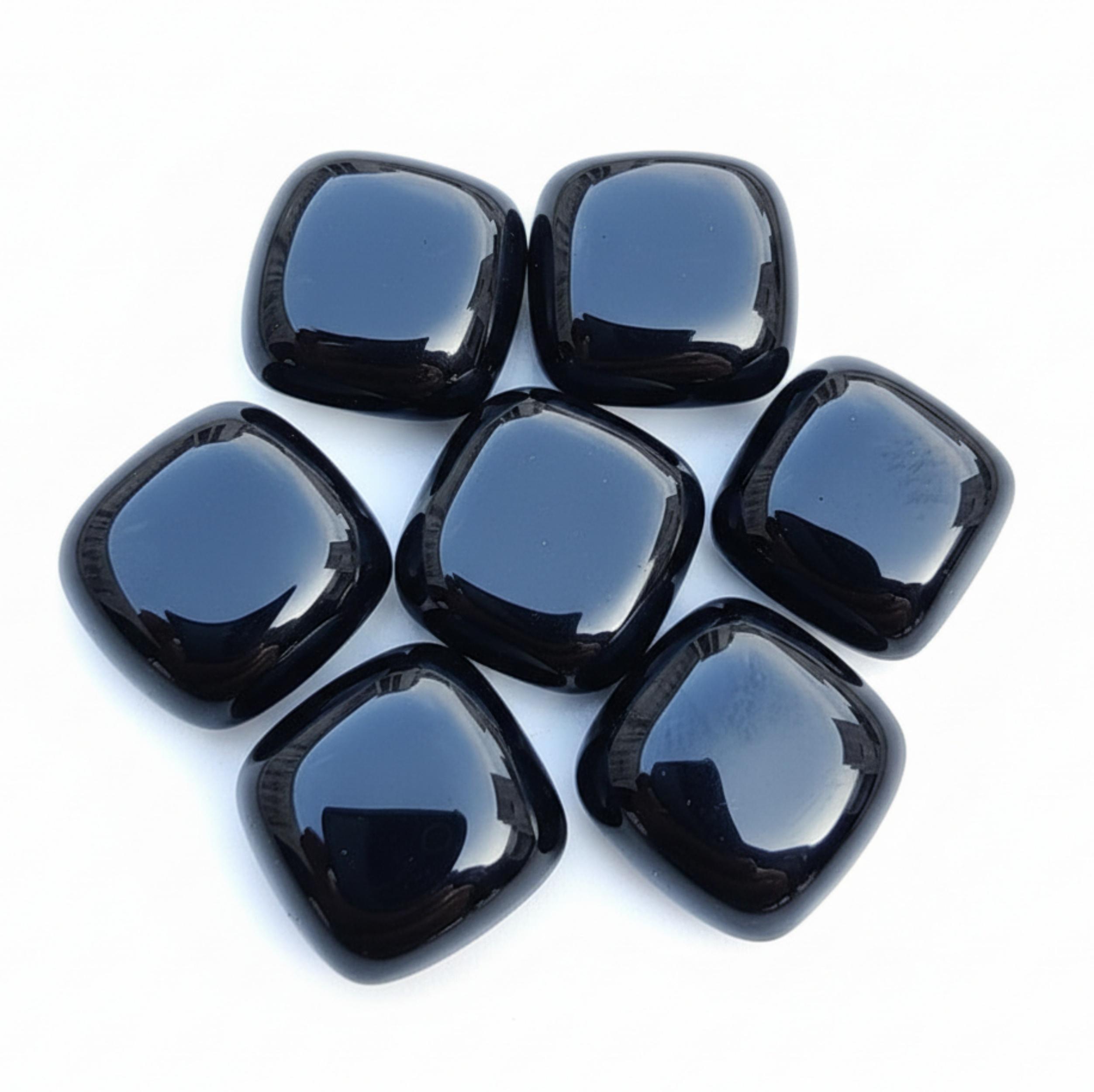 Черный Оникс Камень Огранки Cushion – Полированный Натуральный Камень для Изготовления Ювелирных Изделий – Индивидуальные Размеры 5mm чёрный