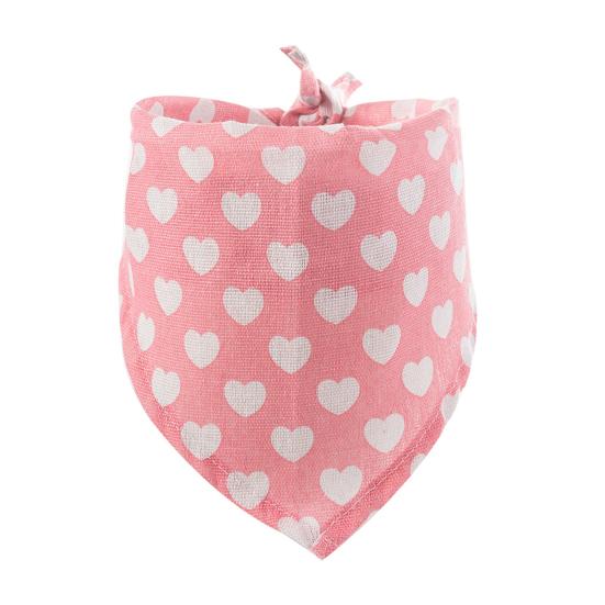 

Банданы для собак, моющийся дышащий шейный платок с рисунком сердца, нагрудник для домашних животных, треугольный шарф розовый