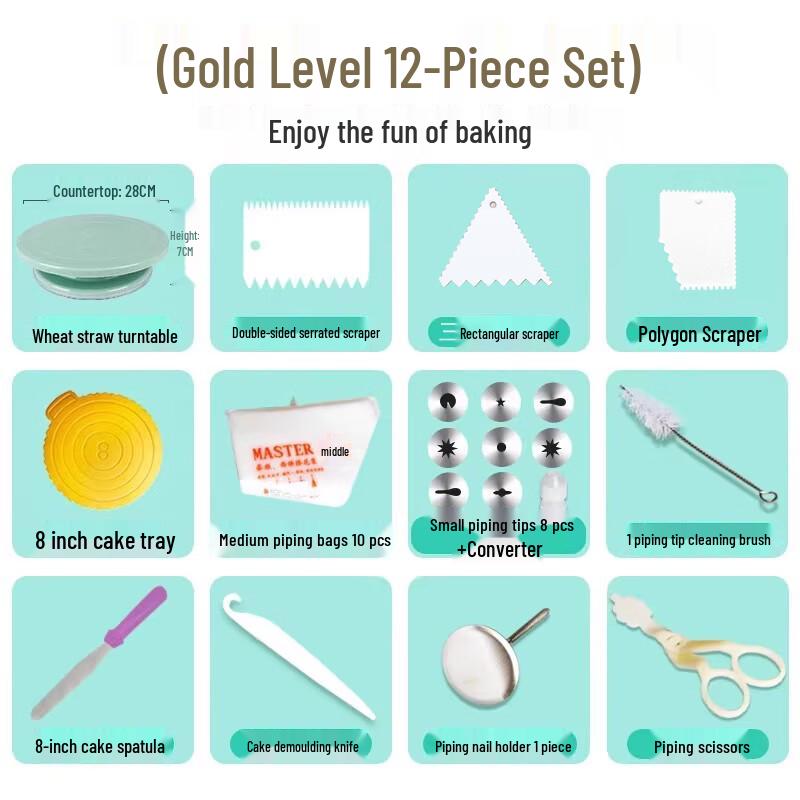 Zhaoran Cake Decorating Turntable Set