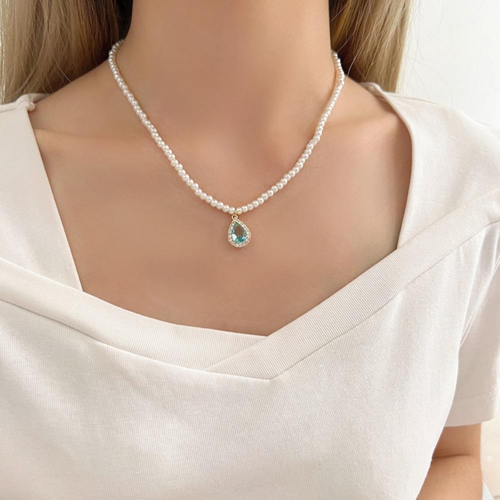 Shijia Pearl Necklace Women's Niche Light Luxury Design High-end Temperament Collarbone Chain Neck Chain Sweater Chain Bead Chain