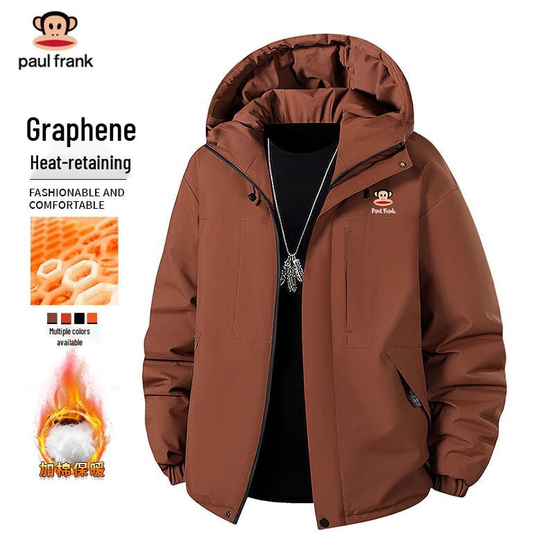 paul frank Męska zimowa pikowana kurtka z kapturem