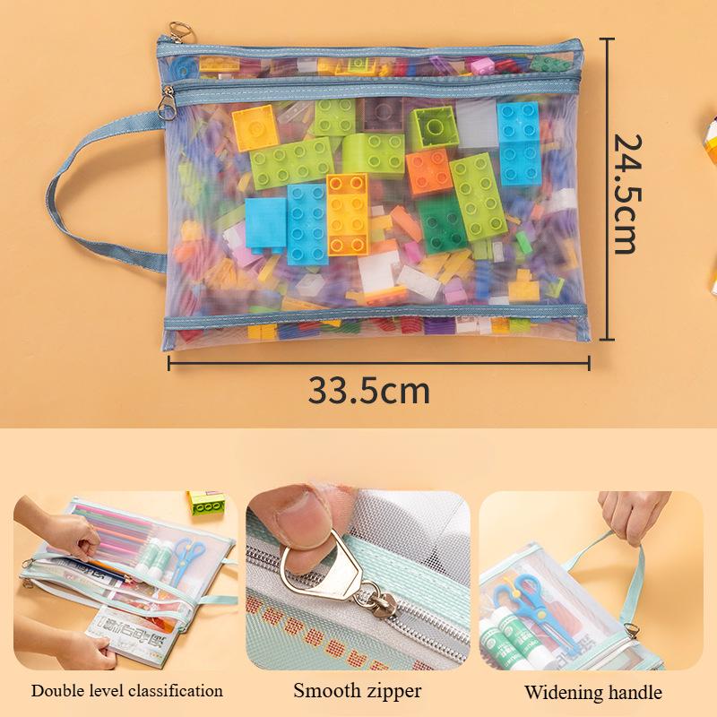 3PCS Handheld Mesh Storage Bag for Daily Necessities Portable Storage Bag for Children's Toys and Building Blocks Storage Bag