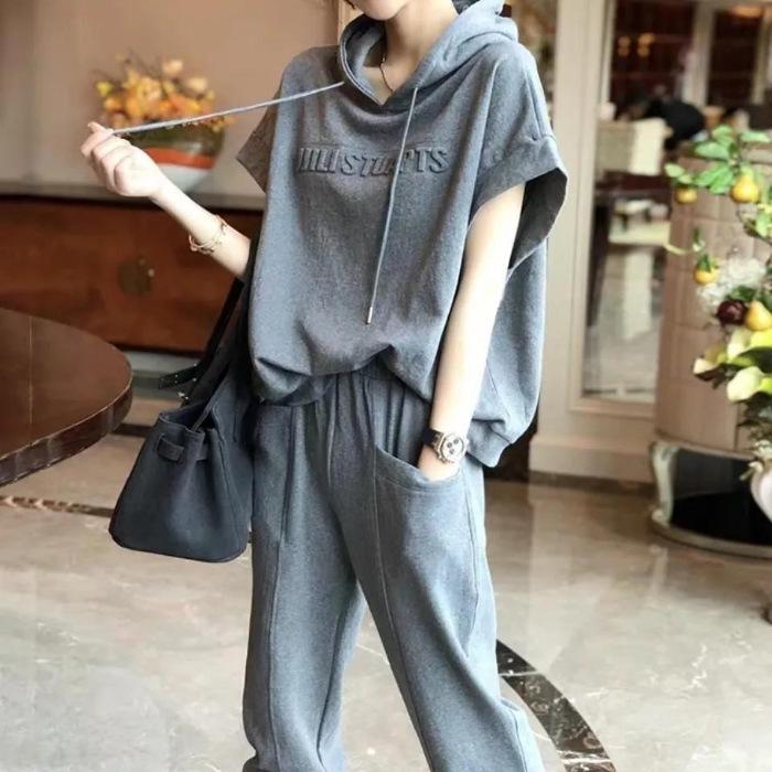 Southeast Asia Spring/Summer Korean Sporty Women's Casual Two-Piece Set