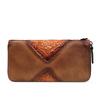 Johnature Retro Women Cowhide Wallet Card Holder Leisure Handmade Genuine Leather Long Clutch Wallets Phone Purse