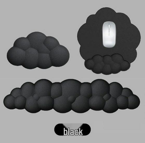 High-Value Silicone Cloud Wrist Rest Mouse Pad and Keyboard Support - Office Essential